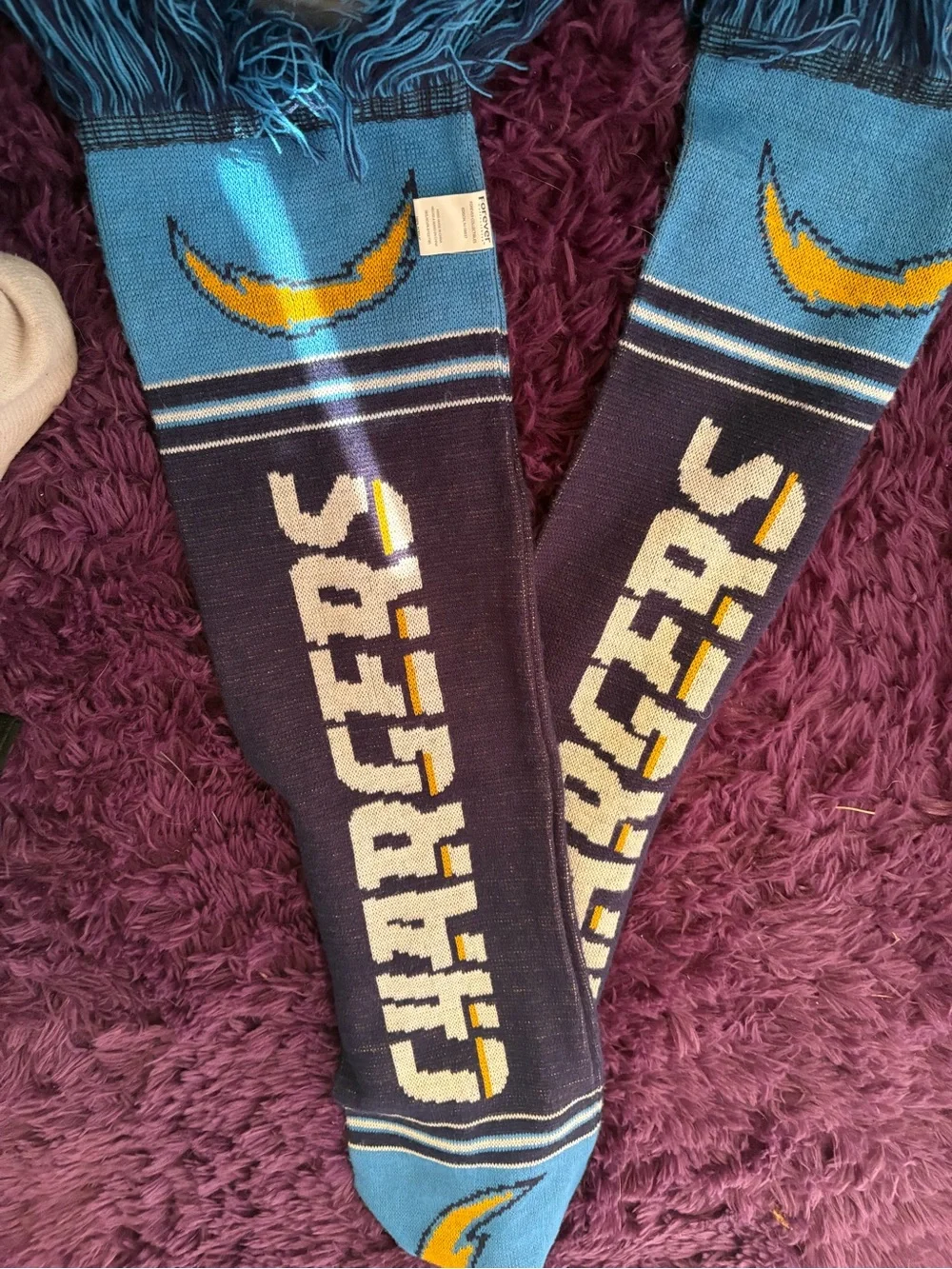 Chargers Navy & Light Blue Knit Team scarf